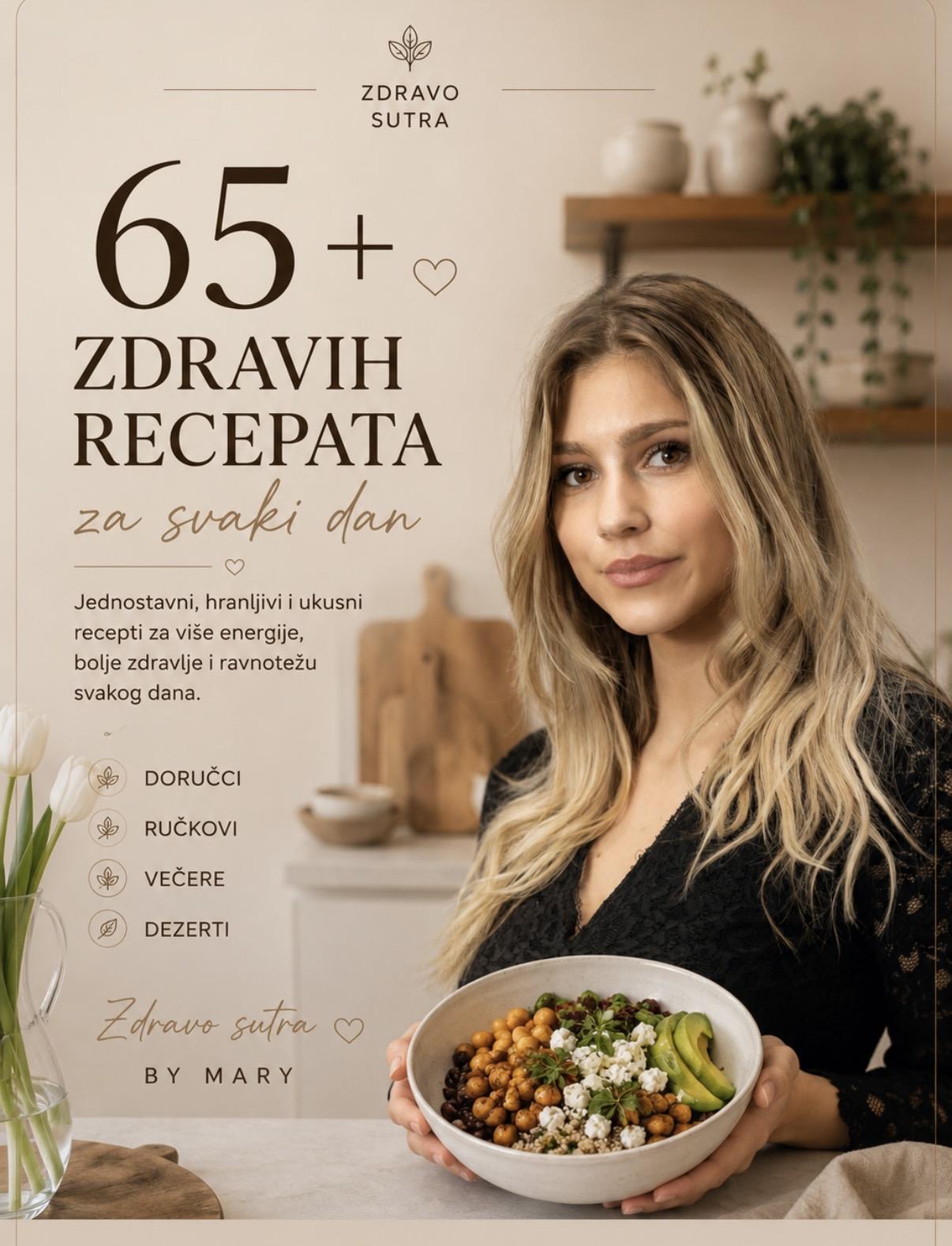 Korice e-knjige 65+ zdravih recepata